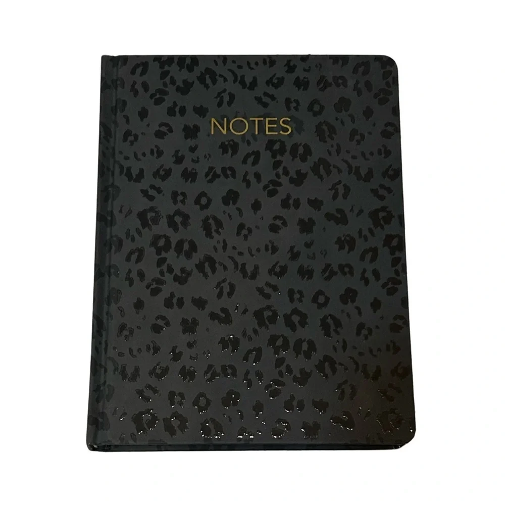 Threshold Black Leopard Print Notebook